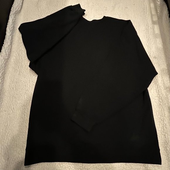 Vintage Jerzees NuBlend Blank Sweatshirt Black Crewneck Adult CLarge Sweater - Picture 2 of 6